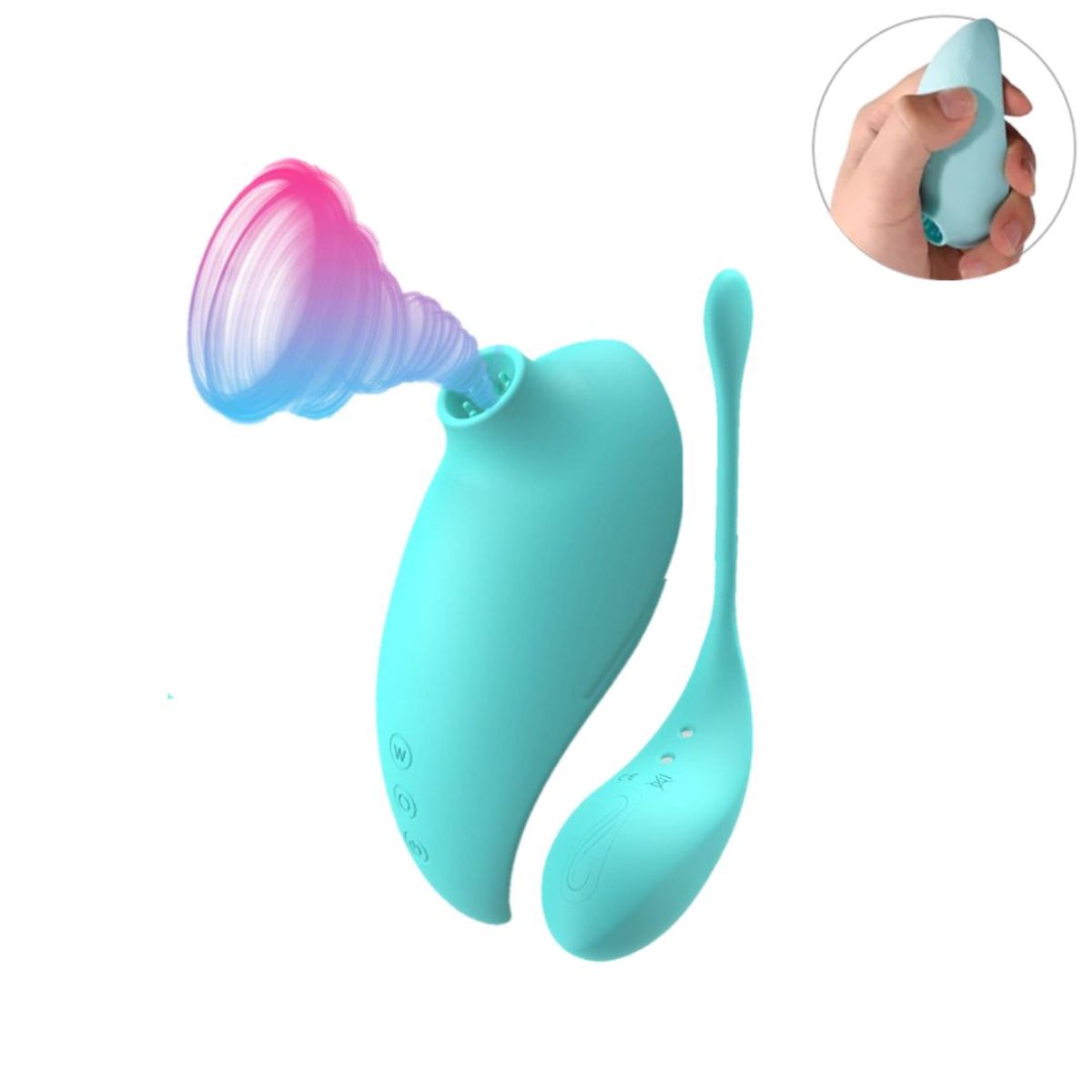 GENERICO - VIBRADOR SUCCIONADOR SUCK & VIBRA CON 12 MODOS VIBRACIÓN