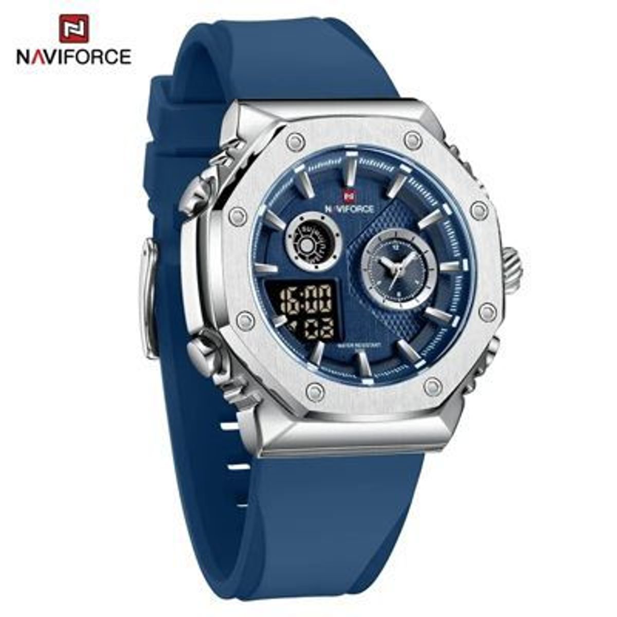 NAVIFORCE - Reloj Naviforce Acero y correa de Silicona Azul NAV-96