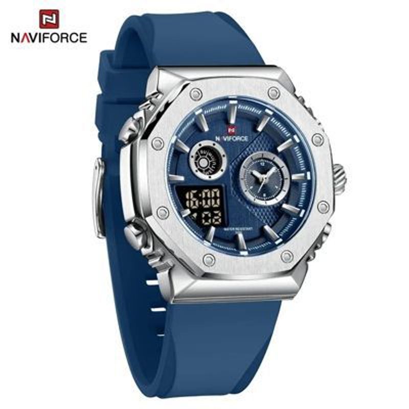 NAVIFORCE - Reloj Naviforce Acero y correa de Silicona Azul NAV-96
