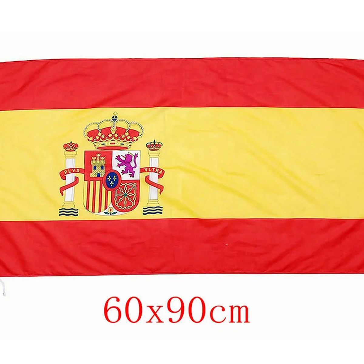 GENERICO - Bandera De España 60 Cm X 90cm Con Escudo en Poliester