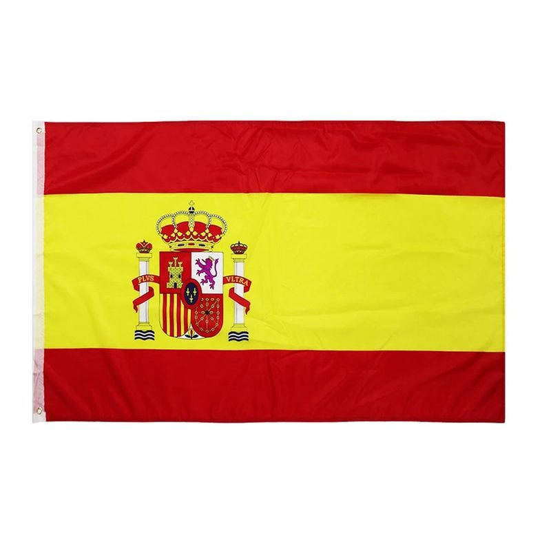 GENERICO - Bandera De España 60 Cm X 90cm Con Escudo Calidad A1
