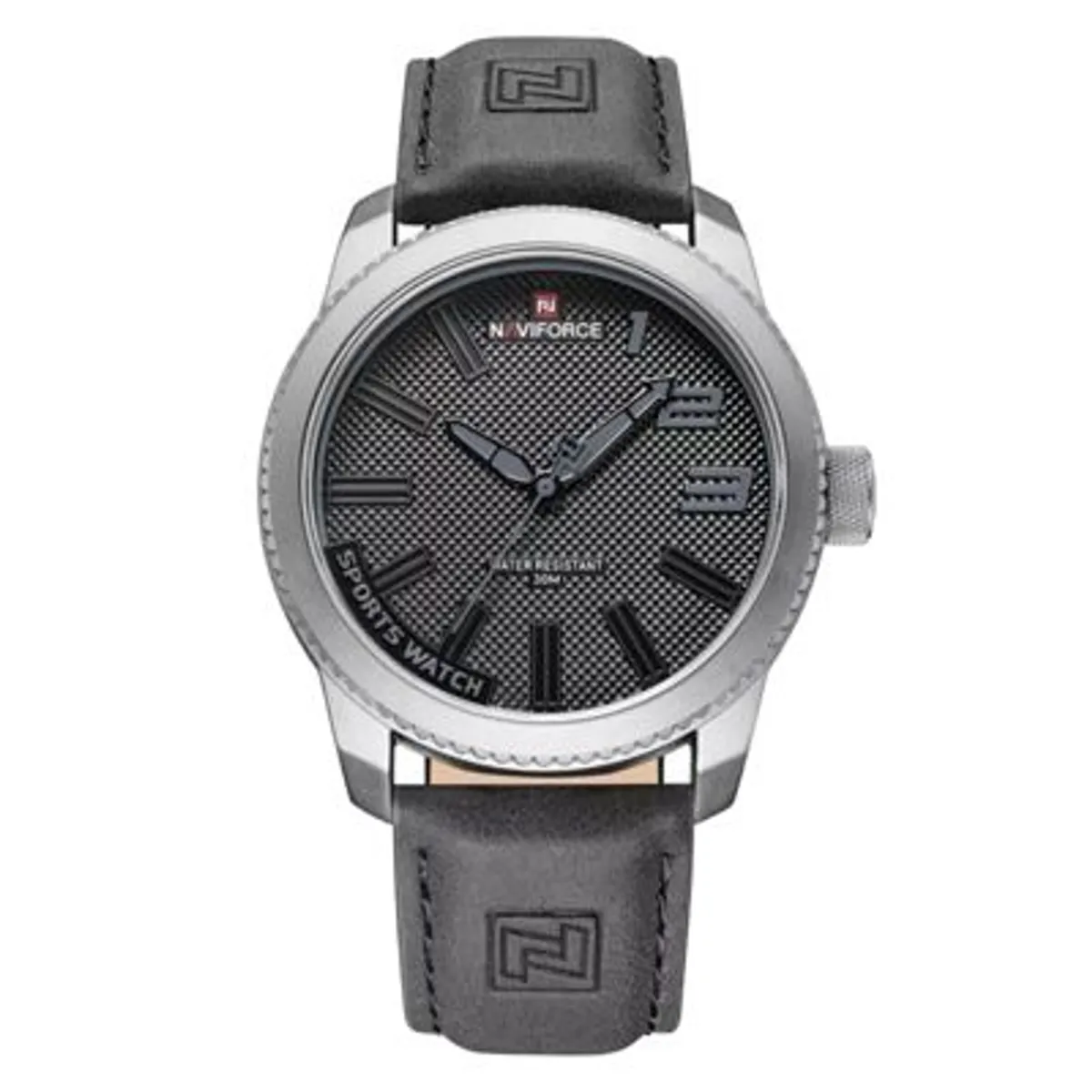 NAVIFORCE - Reloj Naviforce Acero y correa de cuero Negro NAV-107