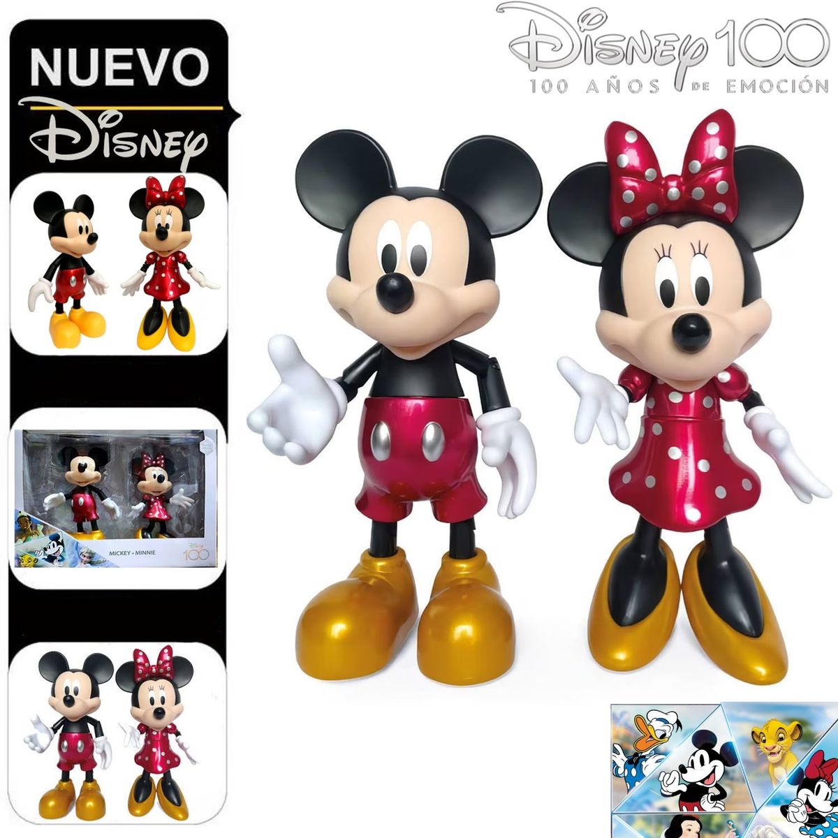 DISNEY - Set de Figuras Articulables  Mickey Mouse y Minnie Mouse