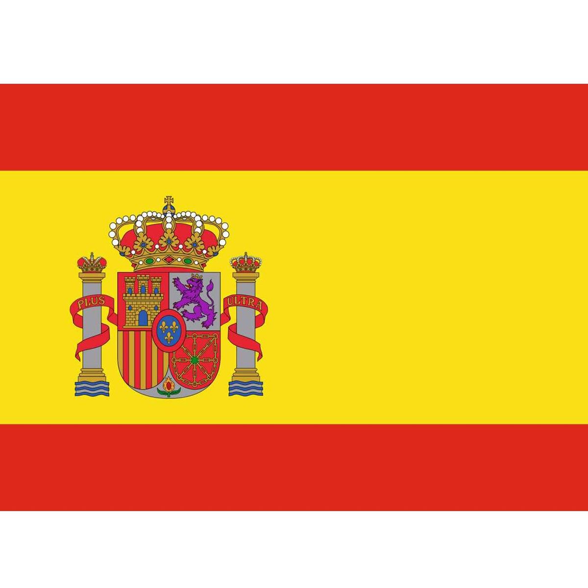 GENERICO - Bandera de España de fibra de poliéster 60 Cm X 90cm Con Escudo