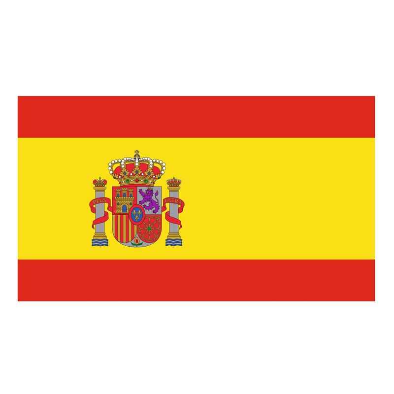 GENERICO - Bandera de España de fibra de poliéster 60 Cm X 90cm Con Escudo