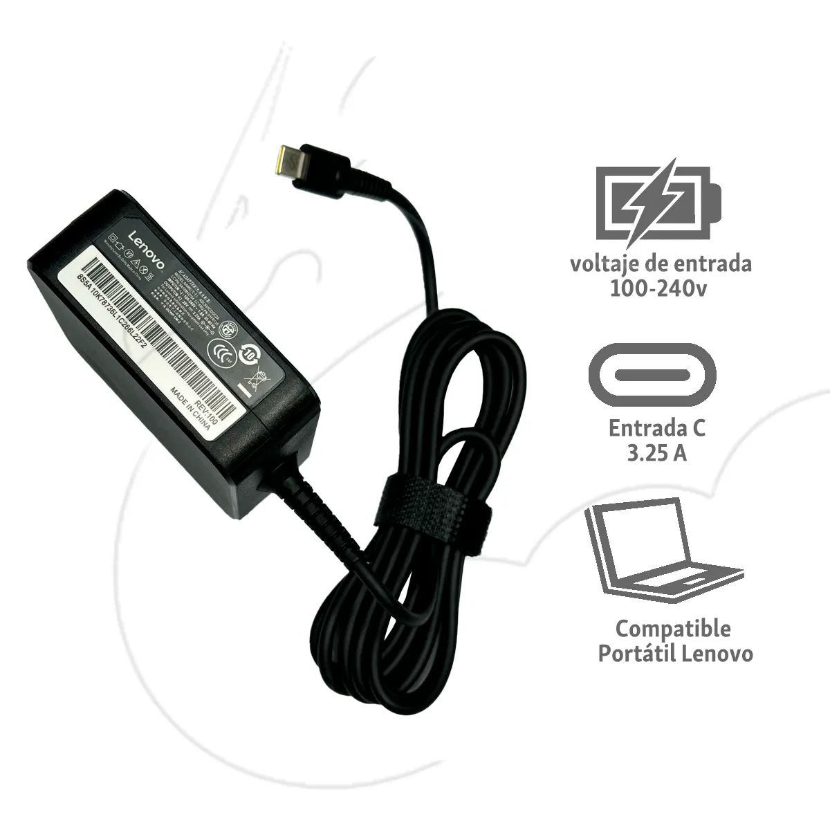 LENOVO - Cargador Lenovo Thinkpad ( USB - C )20v 3.25 A 65w