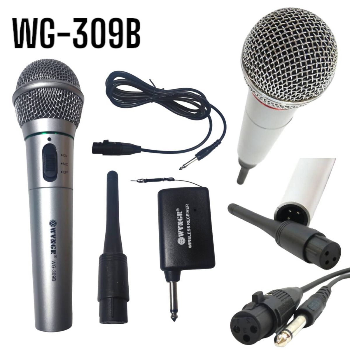 OEM - Micrófono Inalámbrico con Cable Karaoke Conferencias Entrevistas