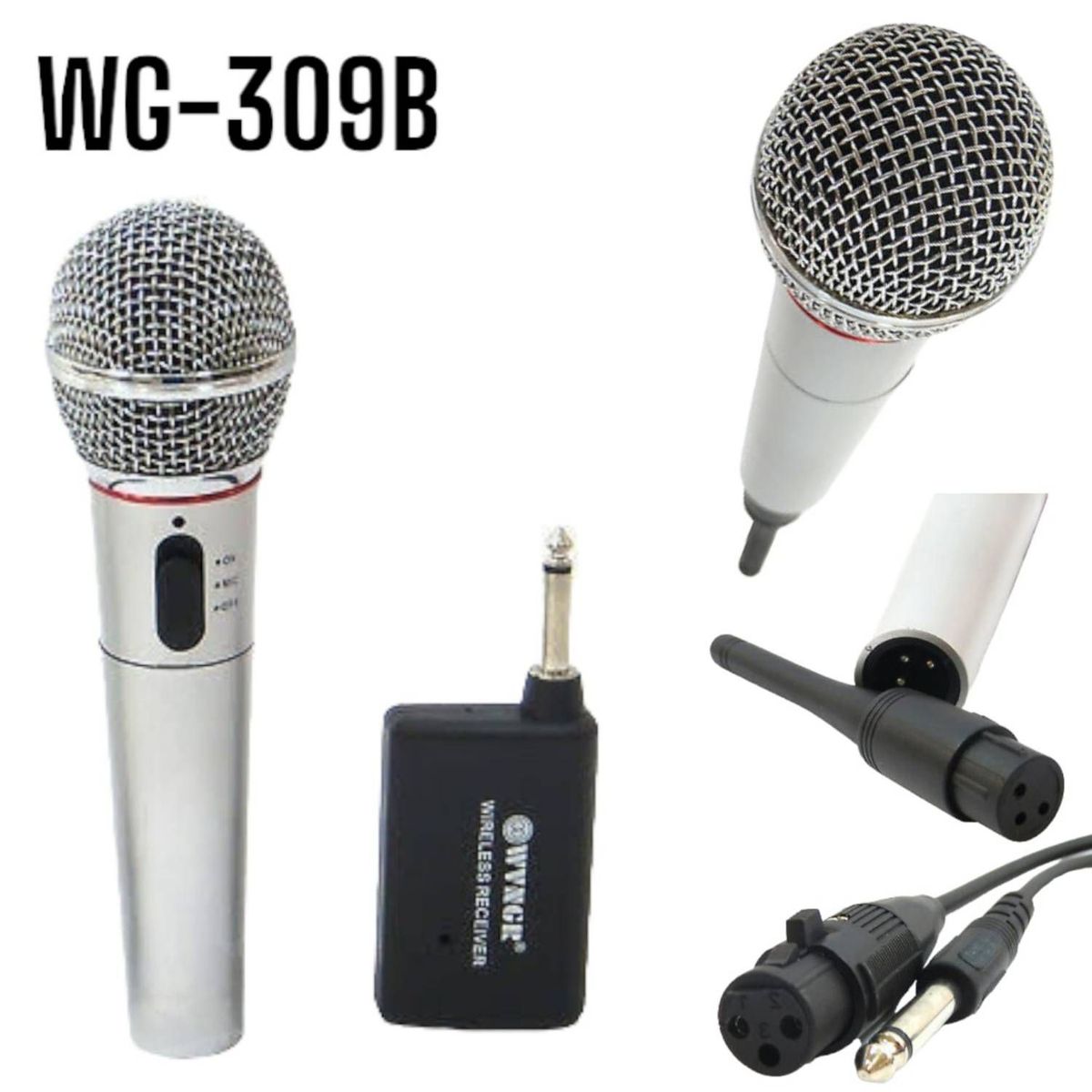 OEM - Micrófono Inalámbrico con Cable Karaoke Conferencias Entrevistas