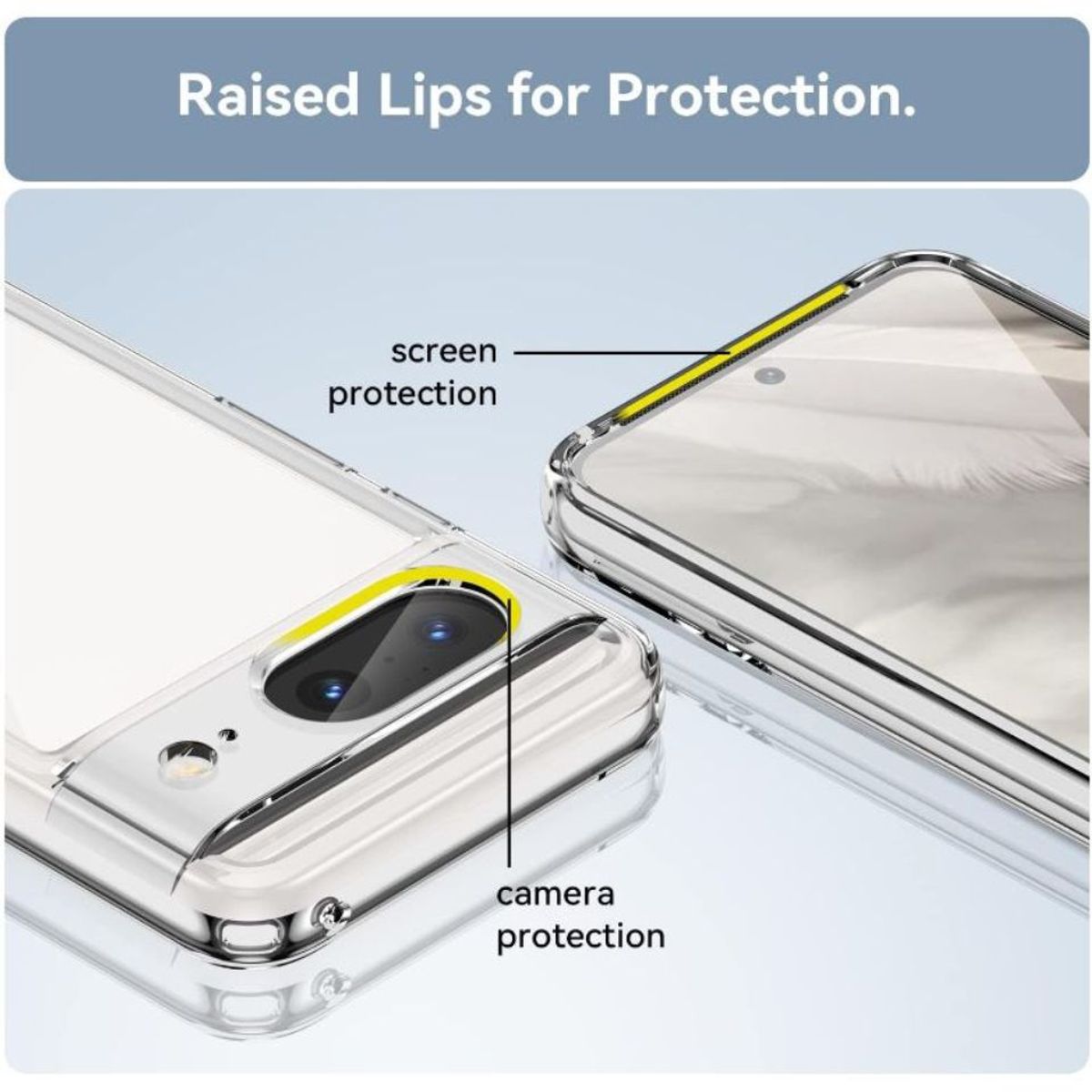 GENERICO - CASE CLEAR BUMPER PIXEL 8 + VIDRIOS