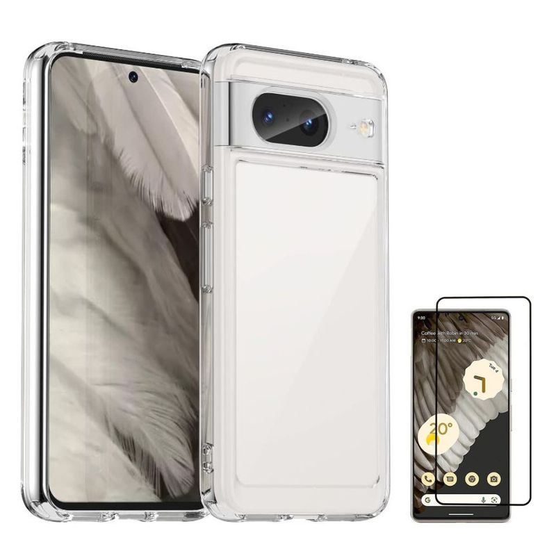GENERICO - CASE CLEAR BUMPER PIXEL 8 + VIDRIO