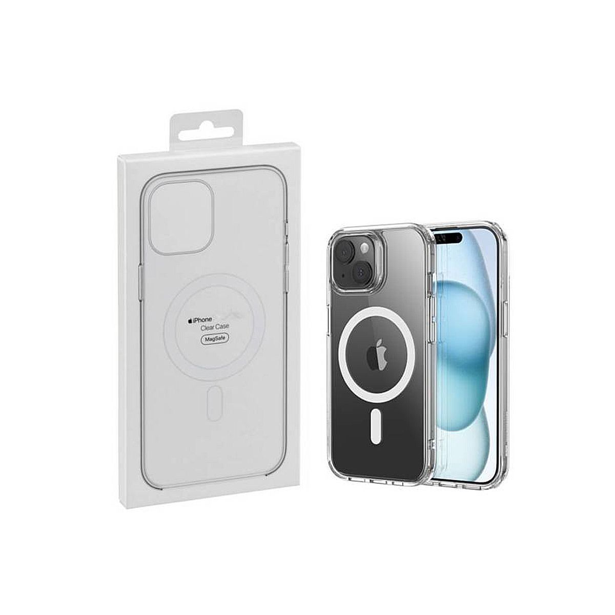 GENERICO - FUNDA CLEAR CASE CON MAGSAFE PARA IPHONE 15 PRO - TRANSPARENTE