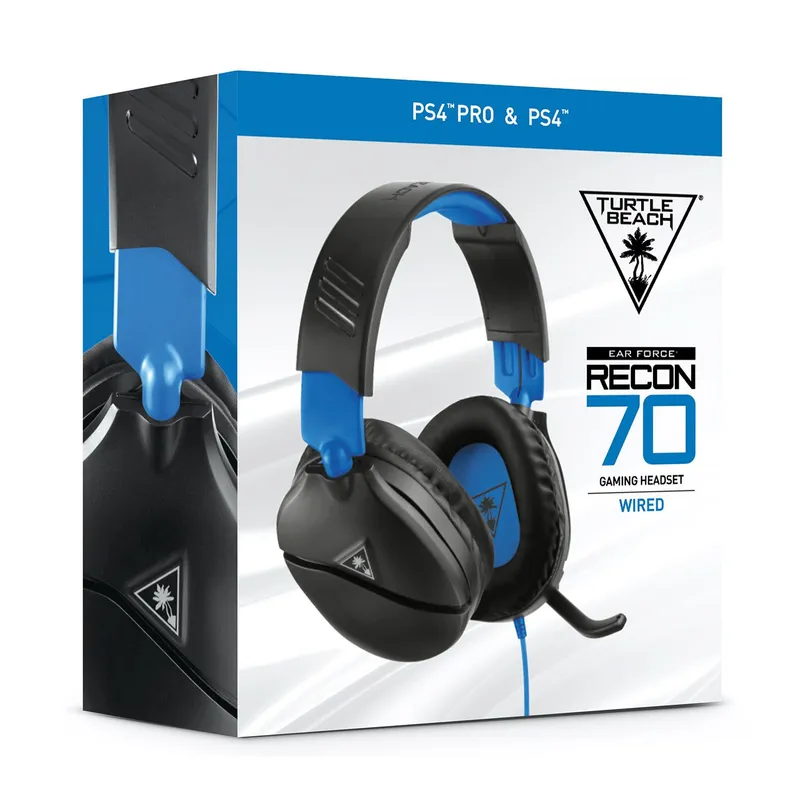 TURTLE BEACH - Audífono Gamer Turtle Beach Recon 70 Ps4 Xbox PC Nintendo Switch Azul
