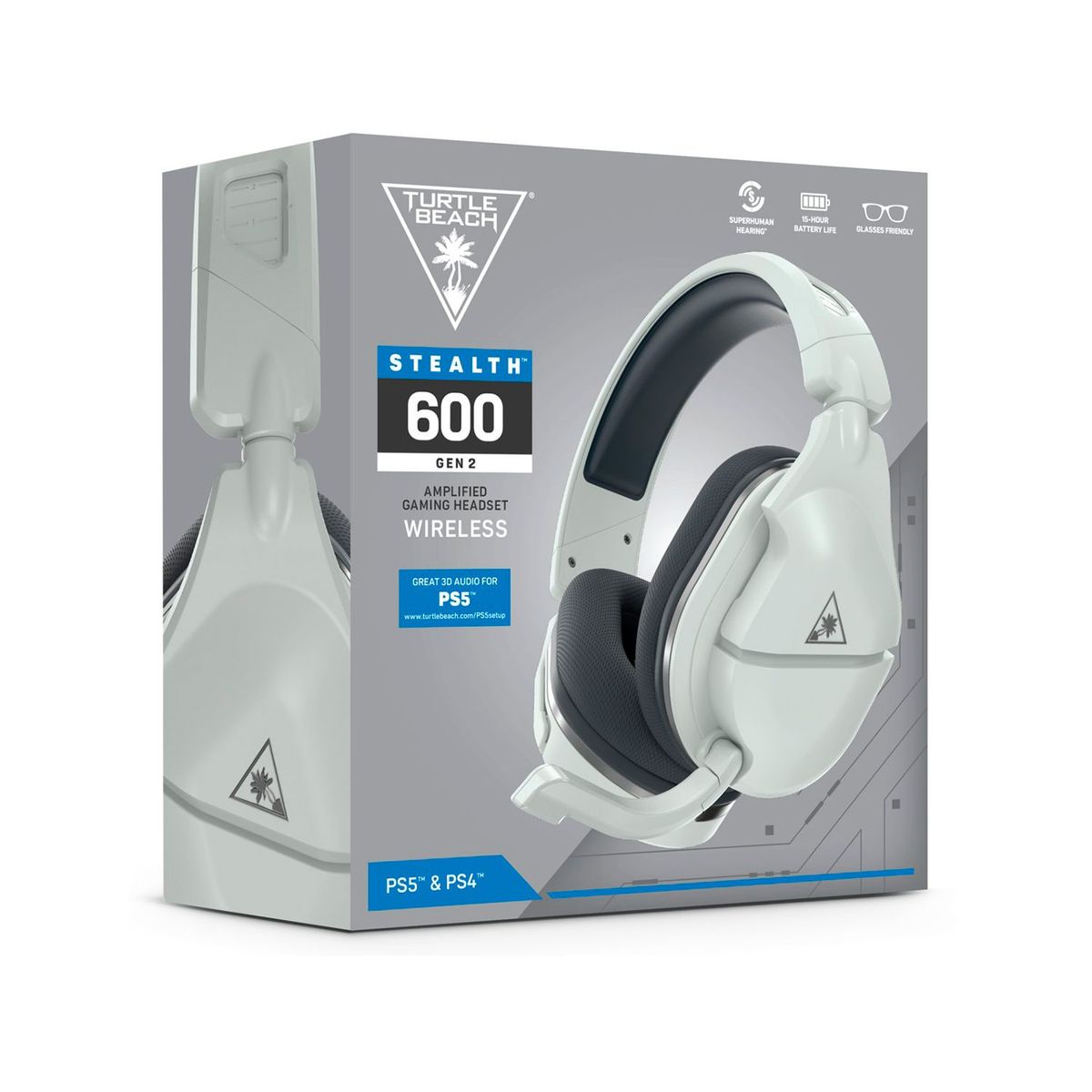 TURTLE BEACH - Audifono Gamer Wireless Turtle Beach Stealth 600 Gen 2 Blanco Negro