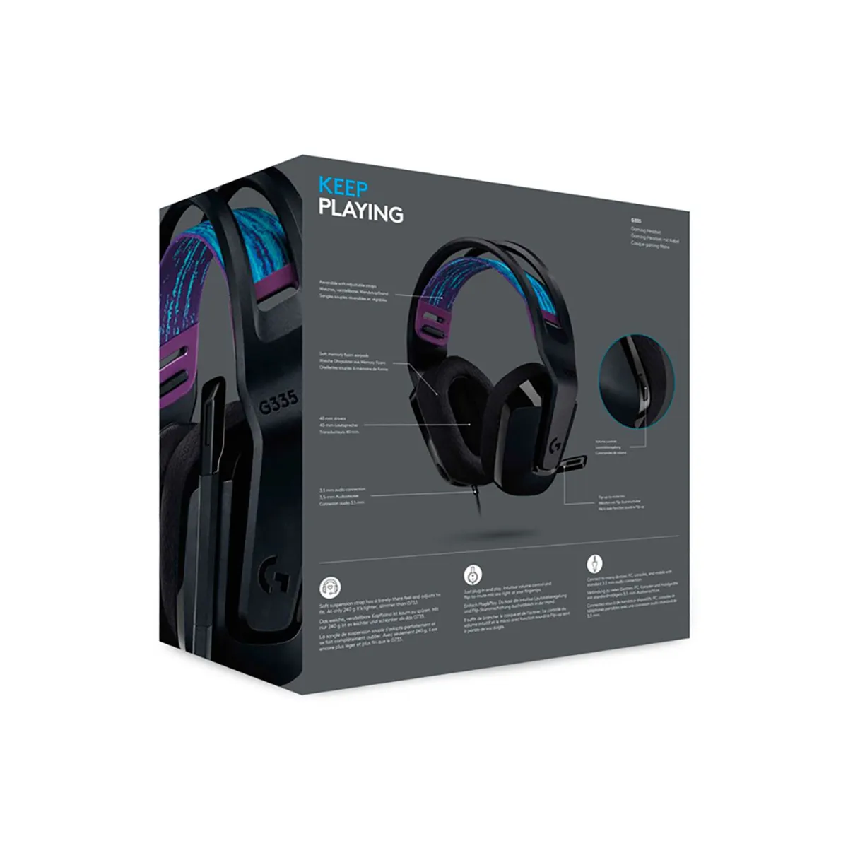 LOGITECH - Audifono Gamer C/Microf Logitech G335 Black