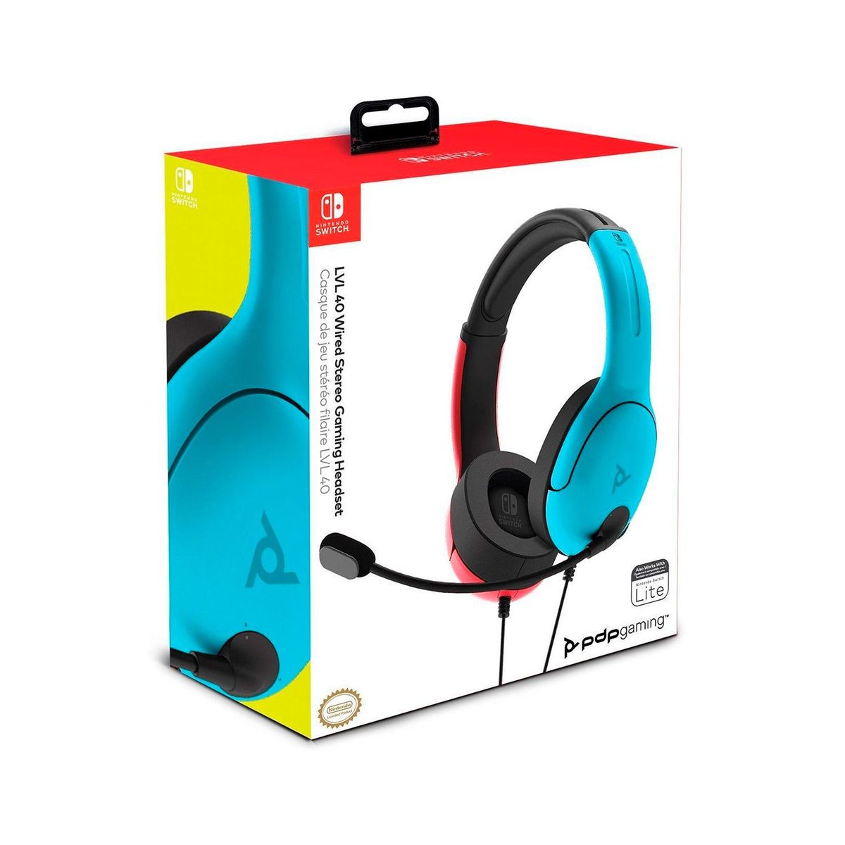 NINTENDO - Audifonos Nintendo Switch Lvl40 Wired Stereo Gaming Headset Neon
