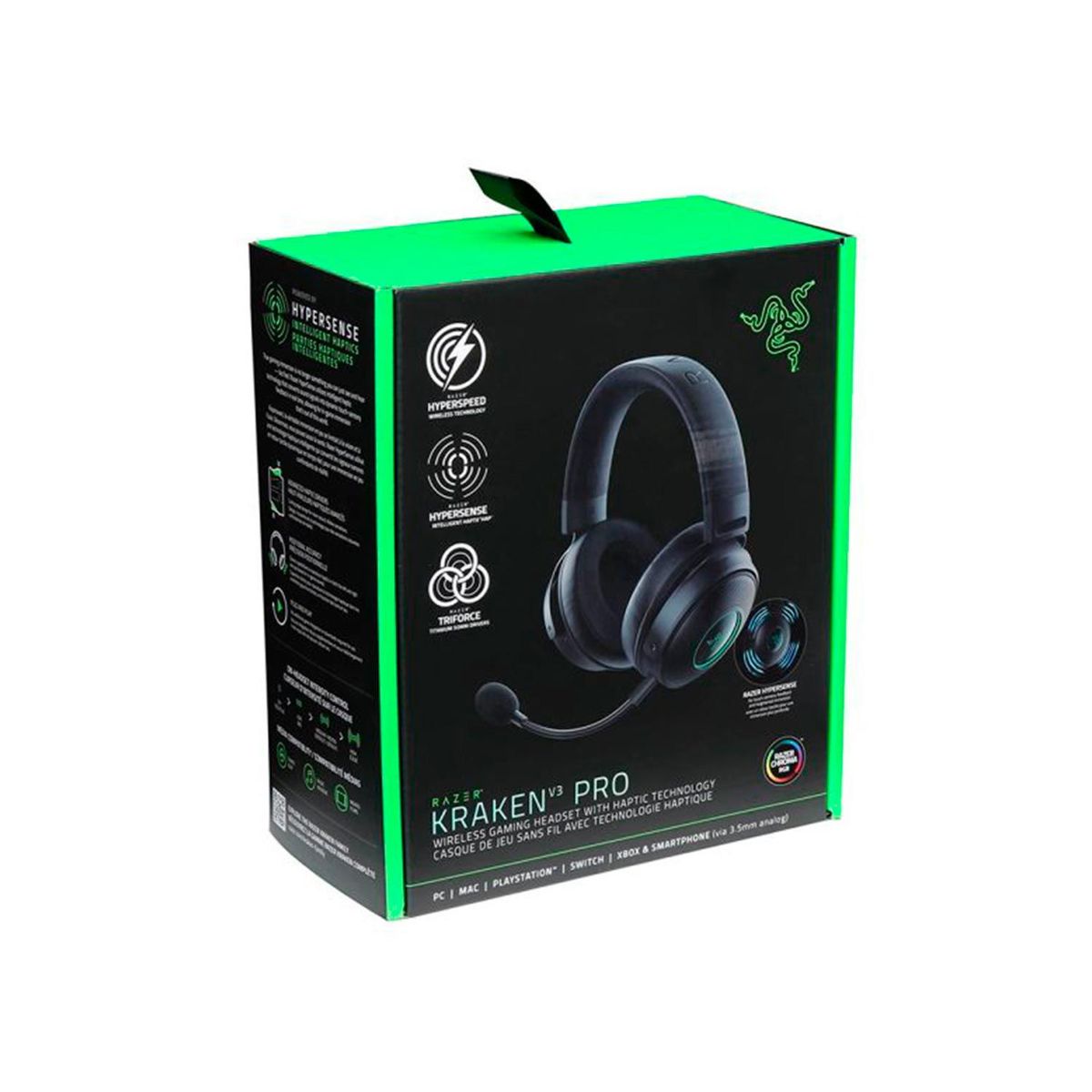 RAZER - Audifono C/Microf Razer Kraken V3 Pro Wireless Hypersense Blg