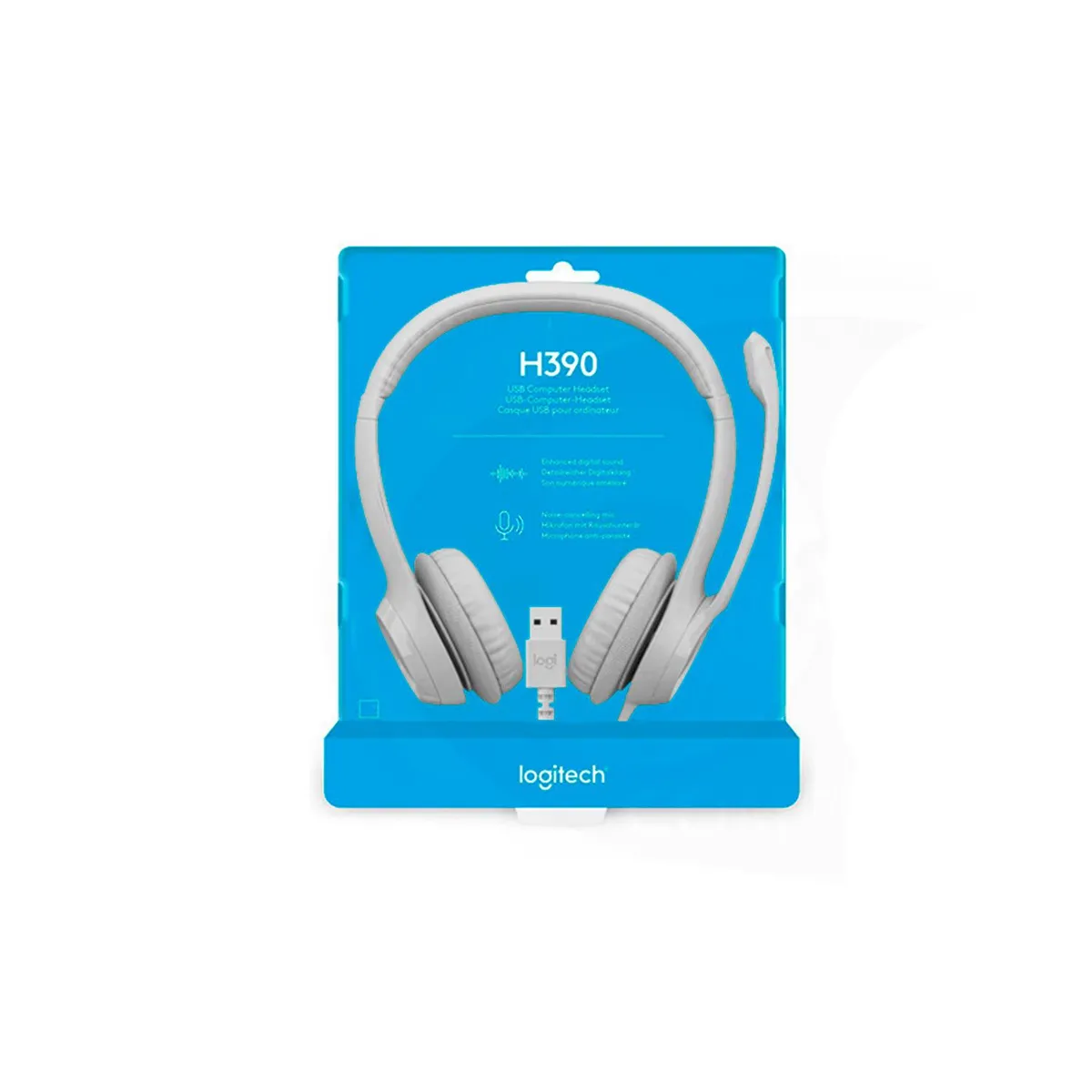 LOGITECH - Audifono C/Microf Logitech H390 Usb Noise Cancelling White