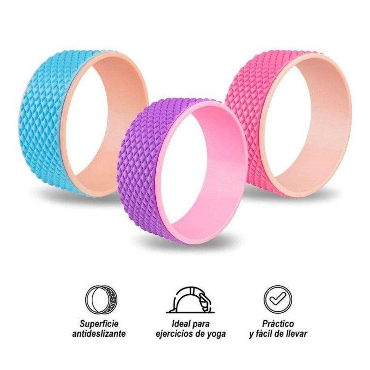 GENERICO - Rueda de Yoga de Masaje para Entrenamiento de Espalda