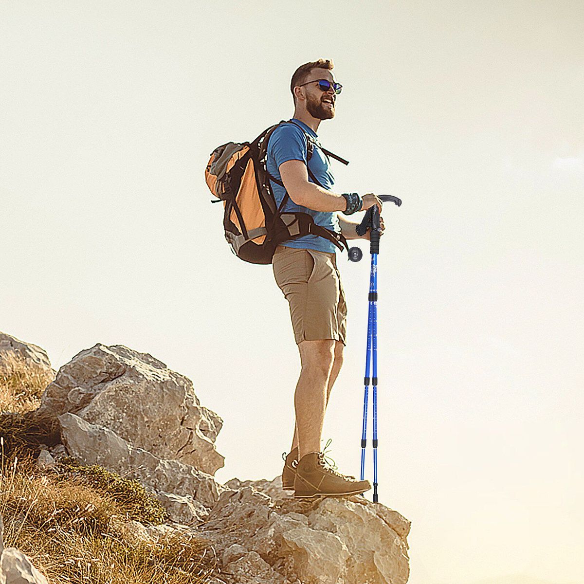 GENERICO - Bastón Trekking Antishock Mango