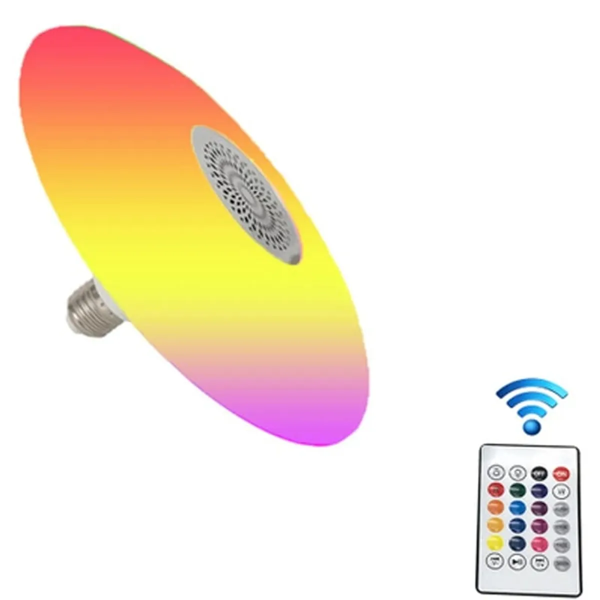 GENERICO - Foco Parlante Luz Led y Rgb Bluetooth 48w  Control