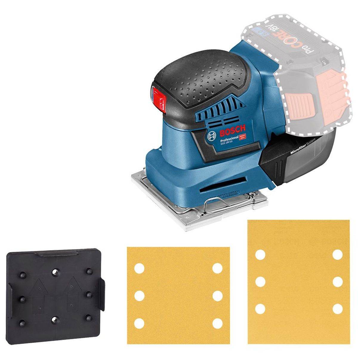 BOSCH - Lijadora inalámbrica bosch gss 18v-10 sin bateria