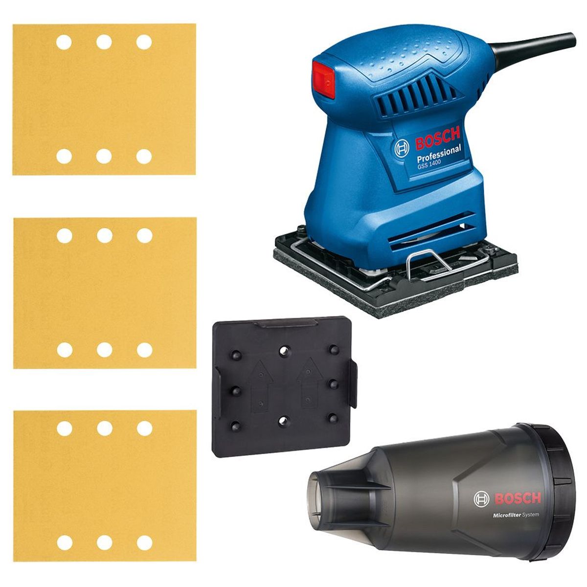 BOSCH - Lijadora orbital de palma bosch gss 140-1 a 180w