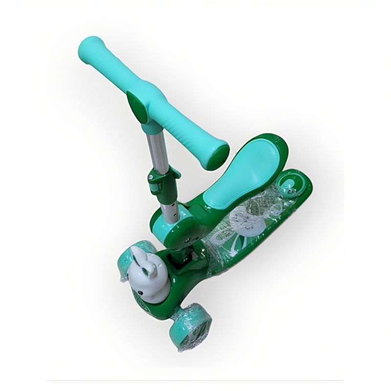 GENERICO - Scooter 2 en 1 Conejo Plegable con Luces Musicales