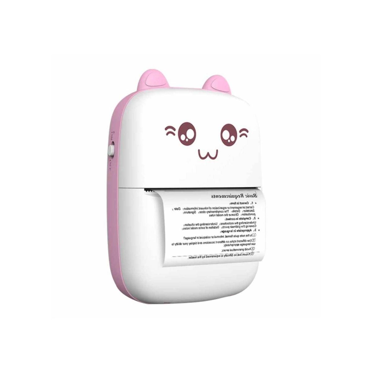 GENERICO - Mini Impresora Térmica Portátil Recargable Bluetooth Kawai Rosado