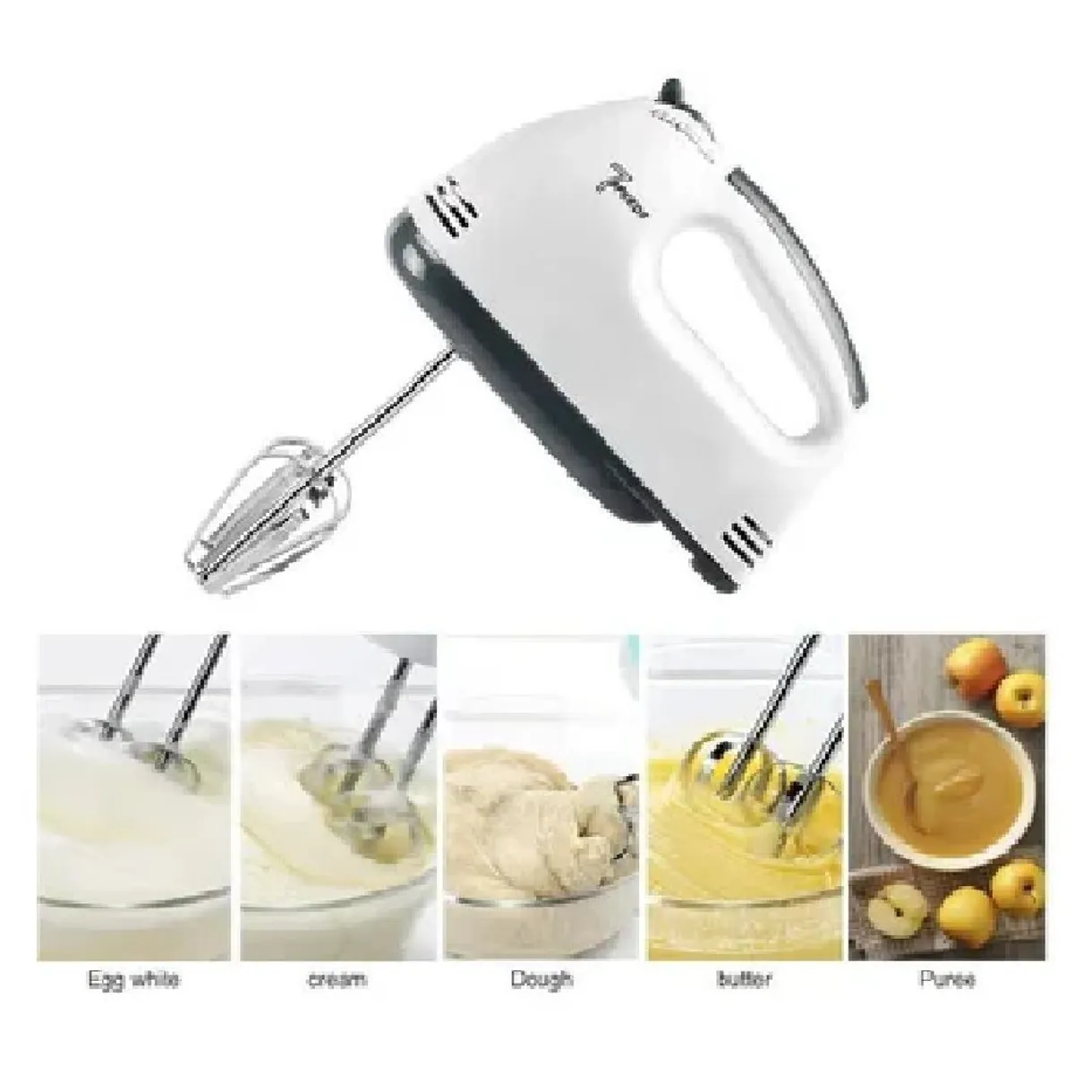 GENERICO - Mini Batidora Electrica con 7 Velocidades Batidor de Huevos