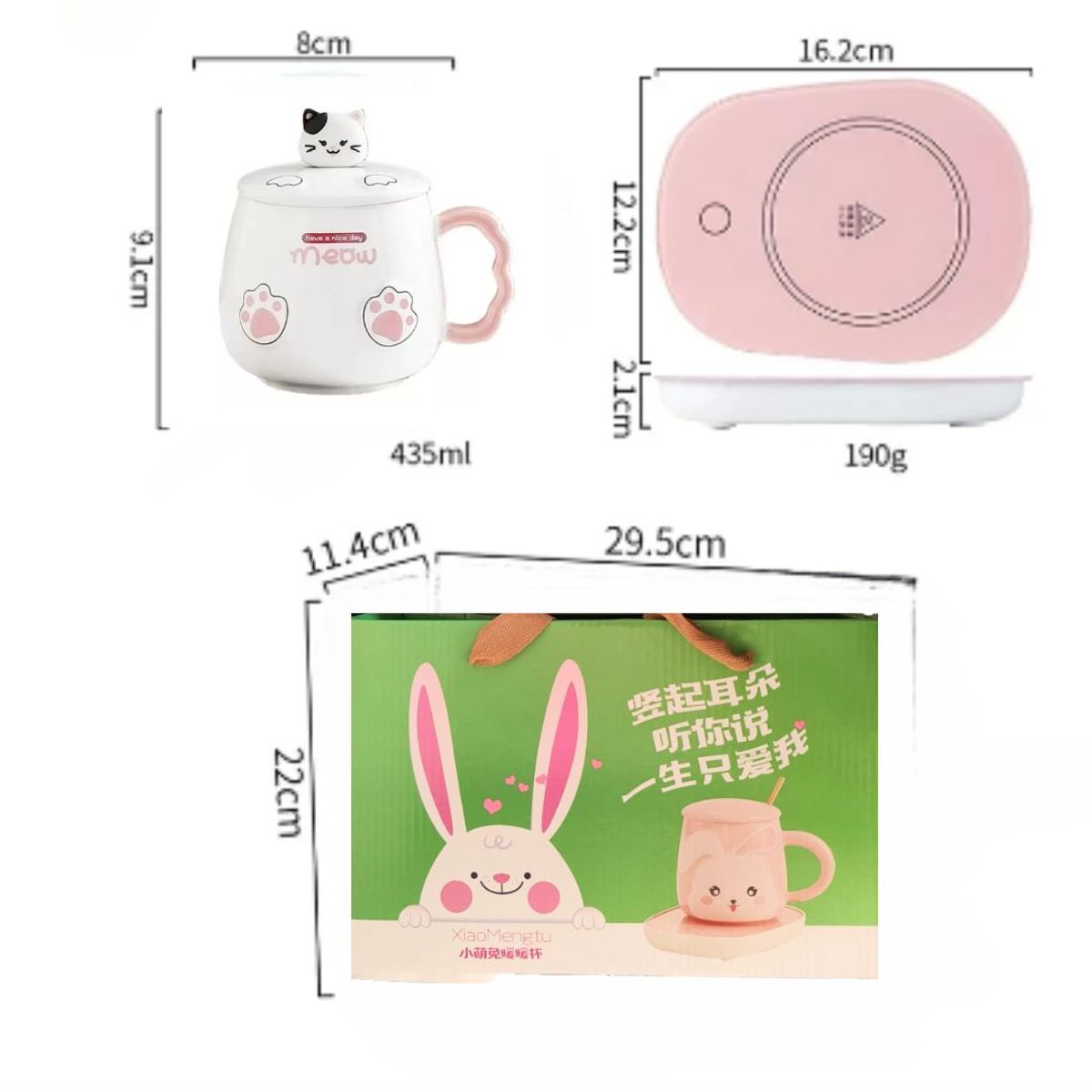 GENERICO - TAZA ELECTRICA  MUJER DE CERAMICA CON TEMPERATURA CONSTANTE DE 55°C