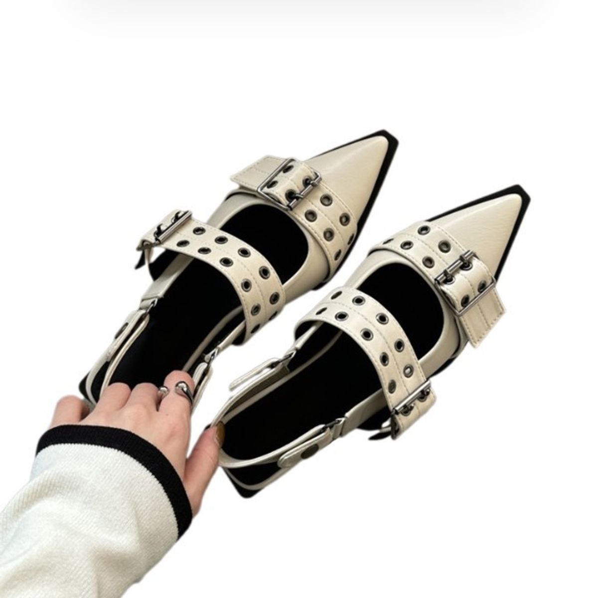 BLWOENS - Zapatos Mary Jane Blwoens Hebillas Punta Triangular