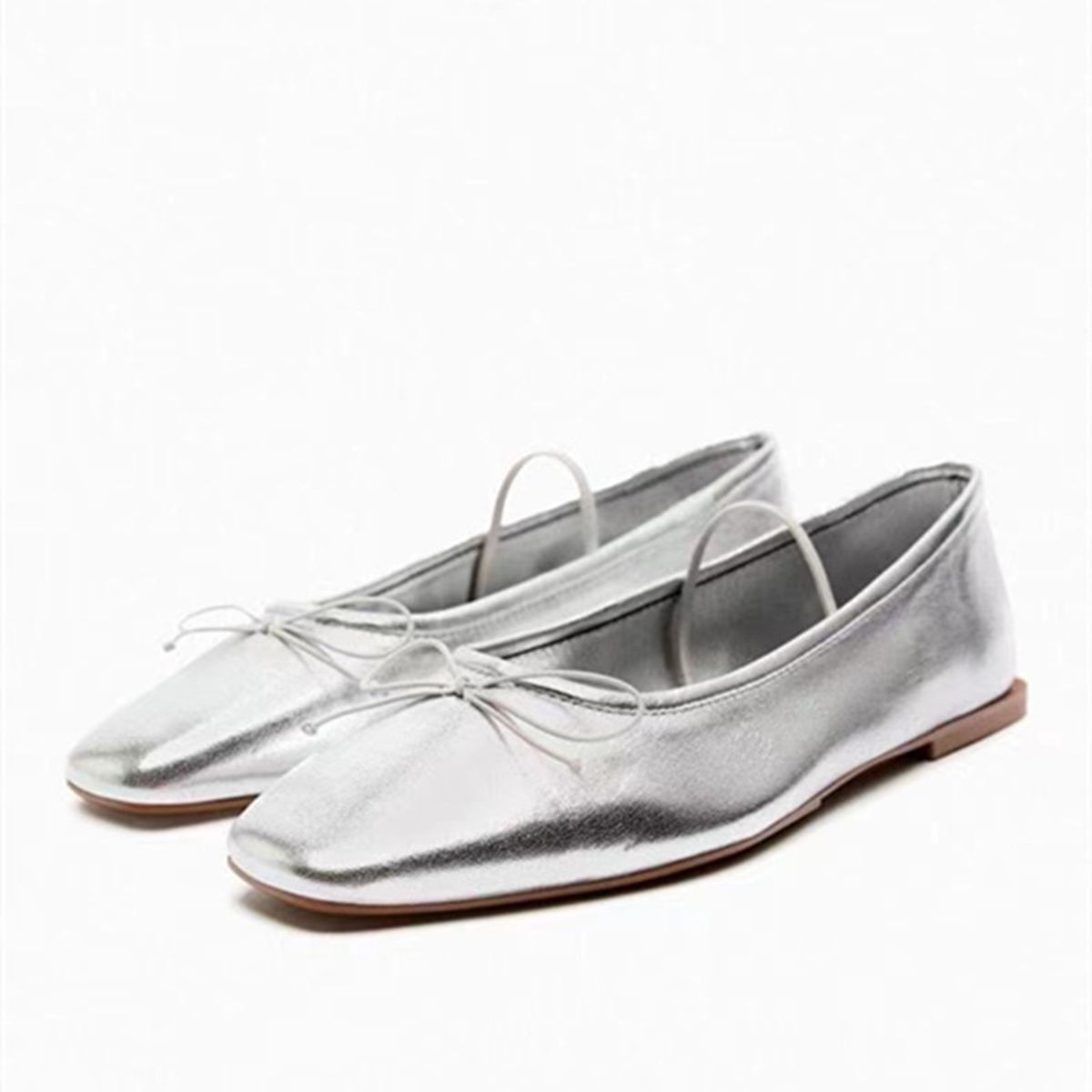 BLWOENS - Ballerina plata para mujer