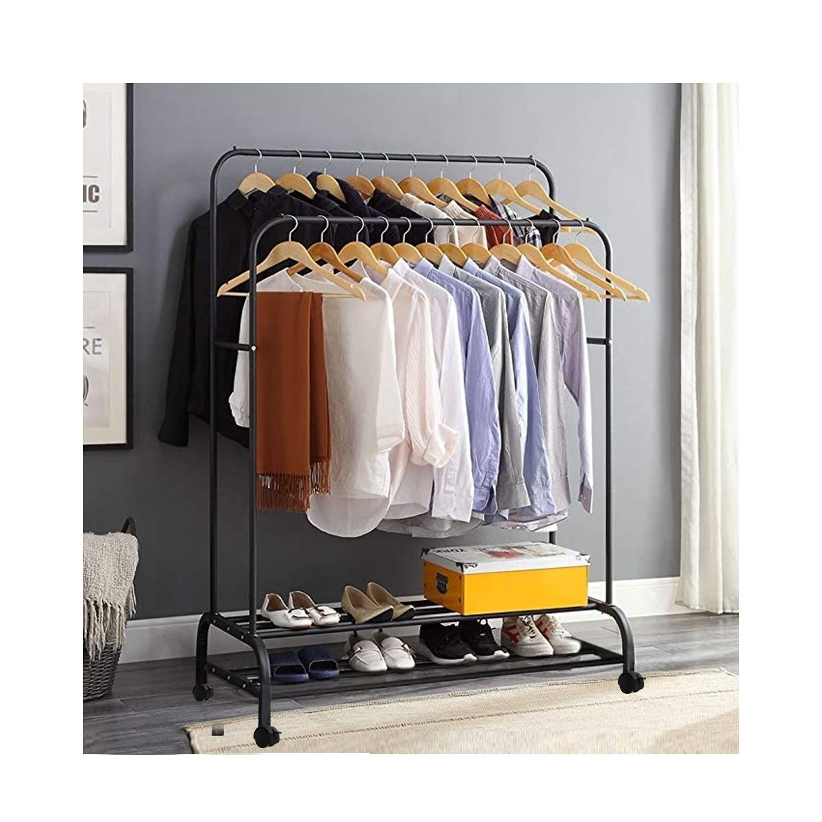 GRETAIL - Perchero Colgador Organizador Ropa XS Premium Negro