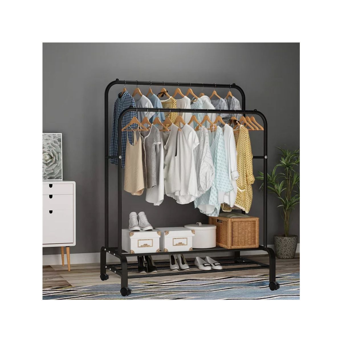 GRETAIL - Perchero Colgador Organizador Ropa XS Premium Negro