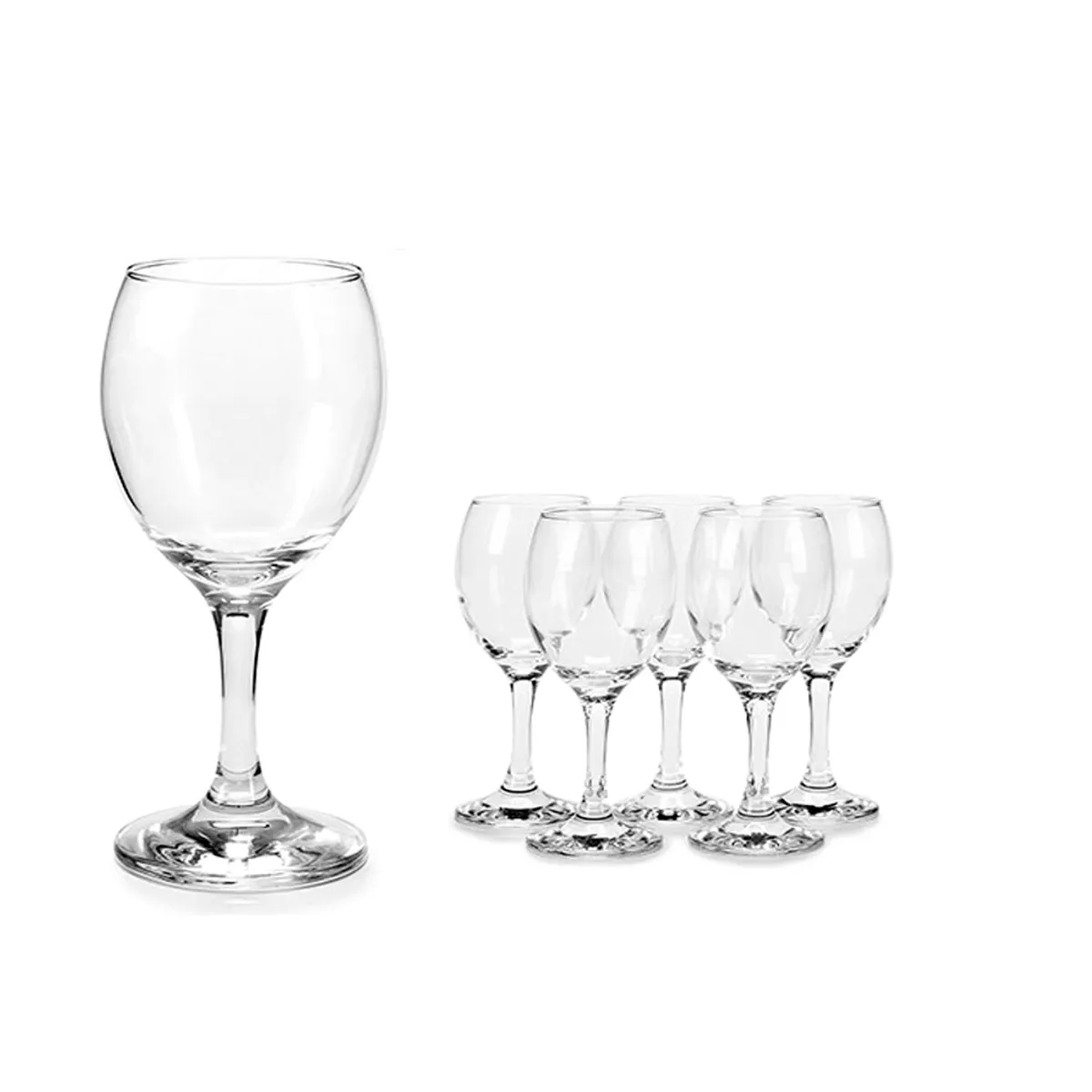 HYGGE - Set de 6 Copas para Vino de Vidrio 330ml