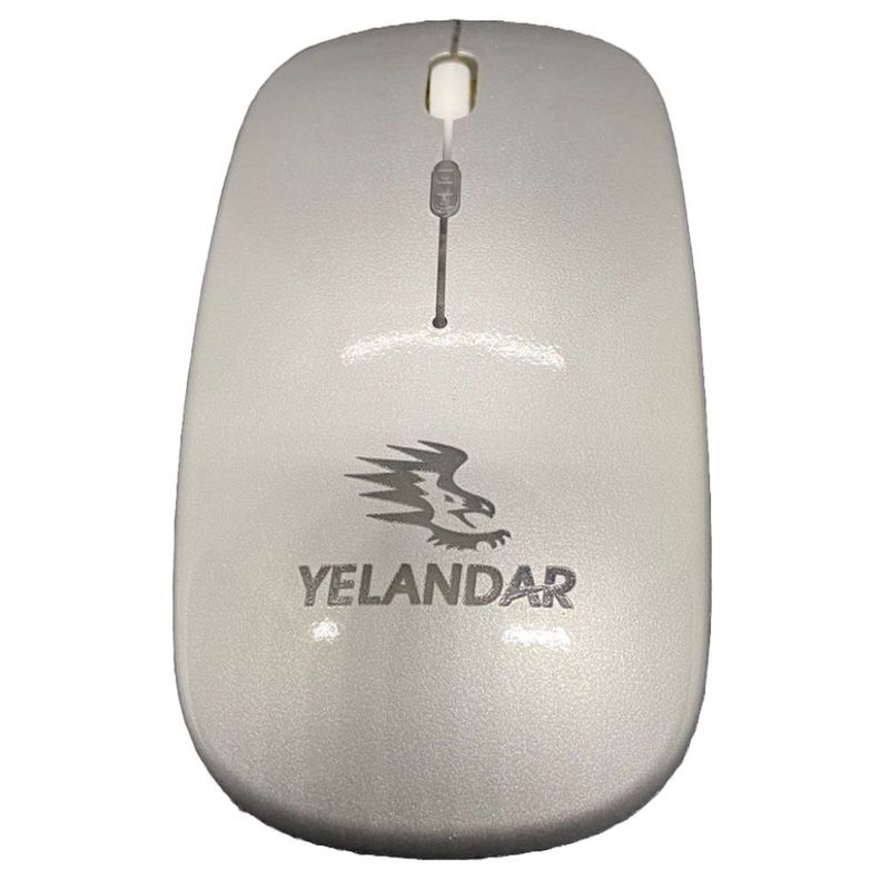 SEISA - Mouse gamer inalámbrico color plomo Yelandar LED8