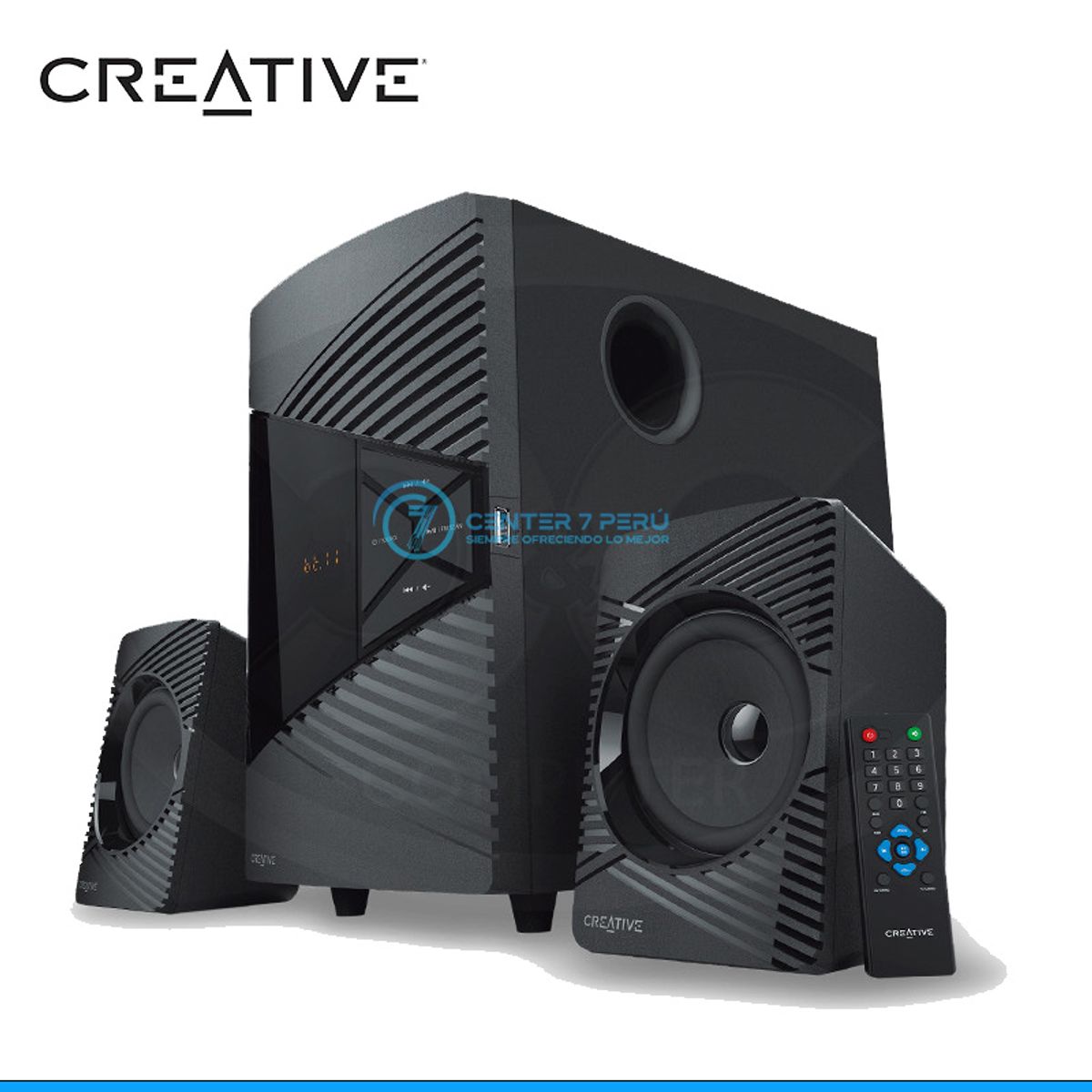 CREATIVE - PARLANTE CREATIVE E2500 2.1 30W/60W BT/ FM/ USB/ 3.5MM 220V BLACK