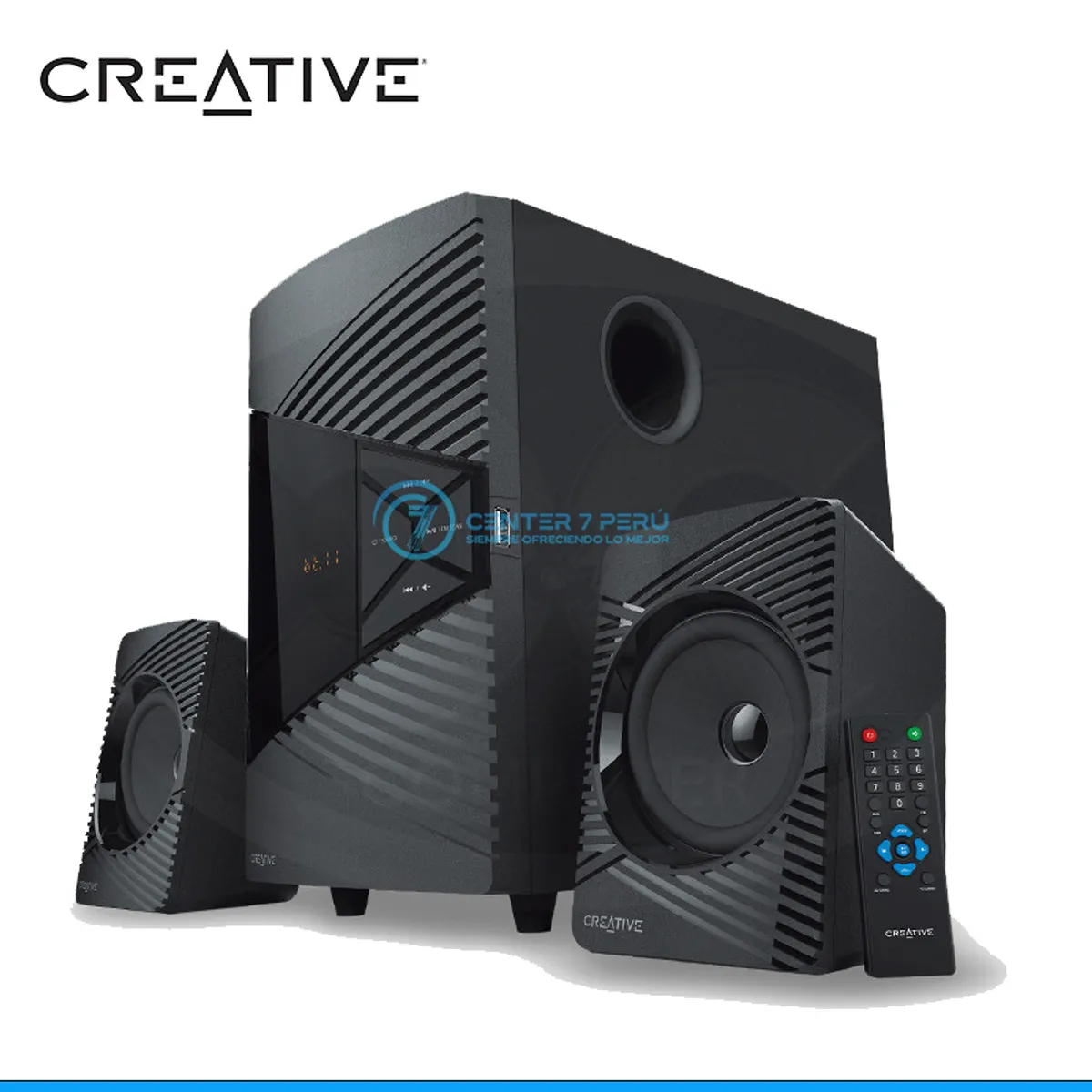 CREATIVE - PARLANTE CREATIVE E2500 2.1 30W/60W BT/ FM/ USB/ 3.5MM 220V BLACK