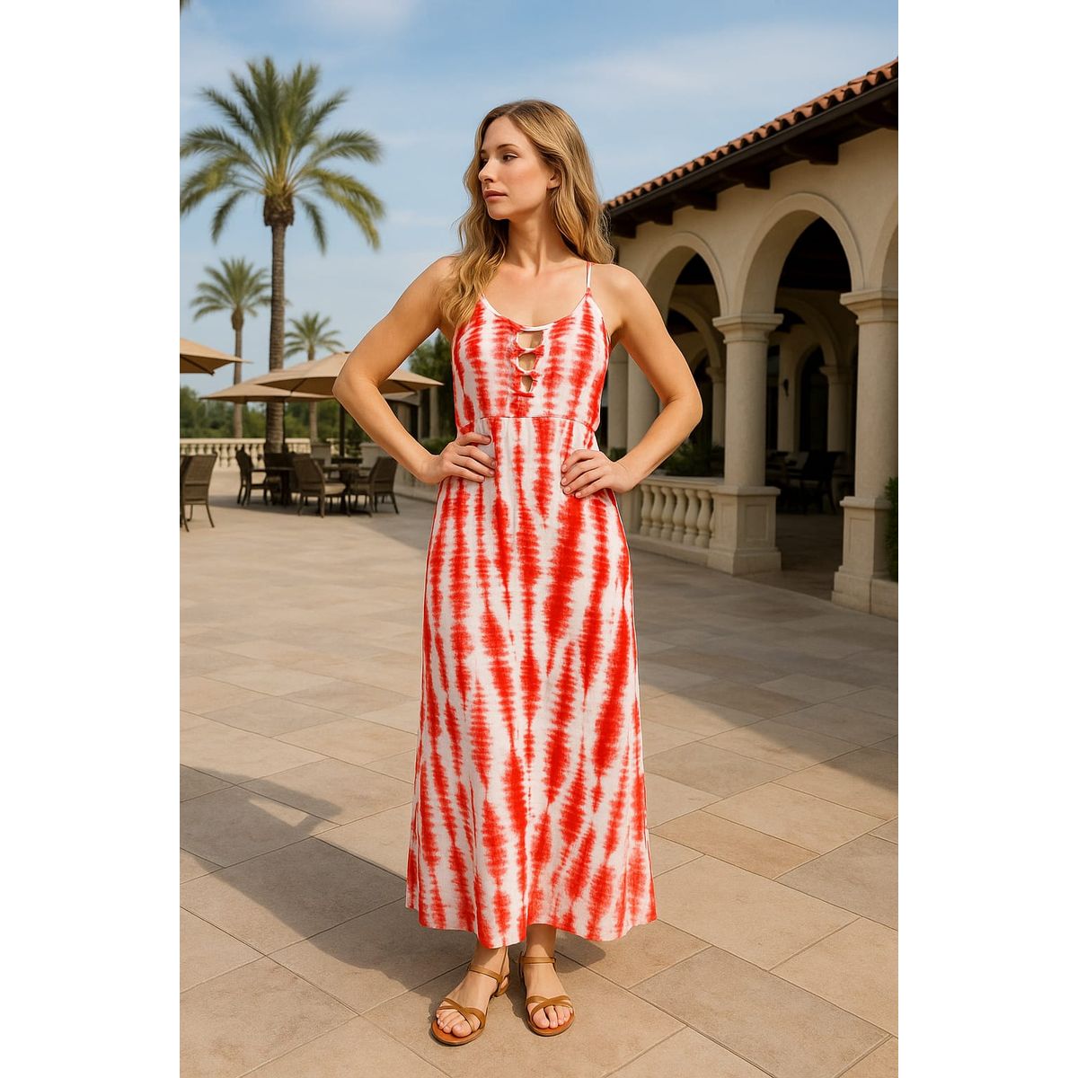 AMA OUTFITTERS - VESTIDO TIE DYE BATIK