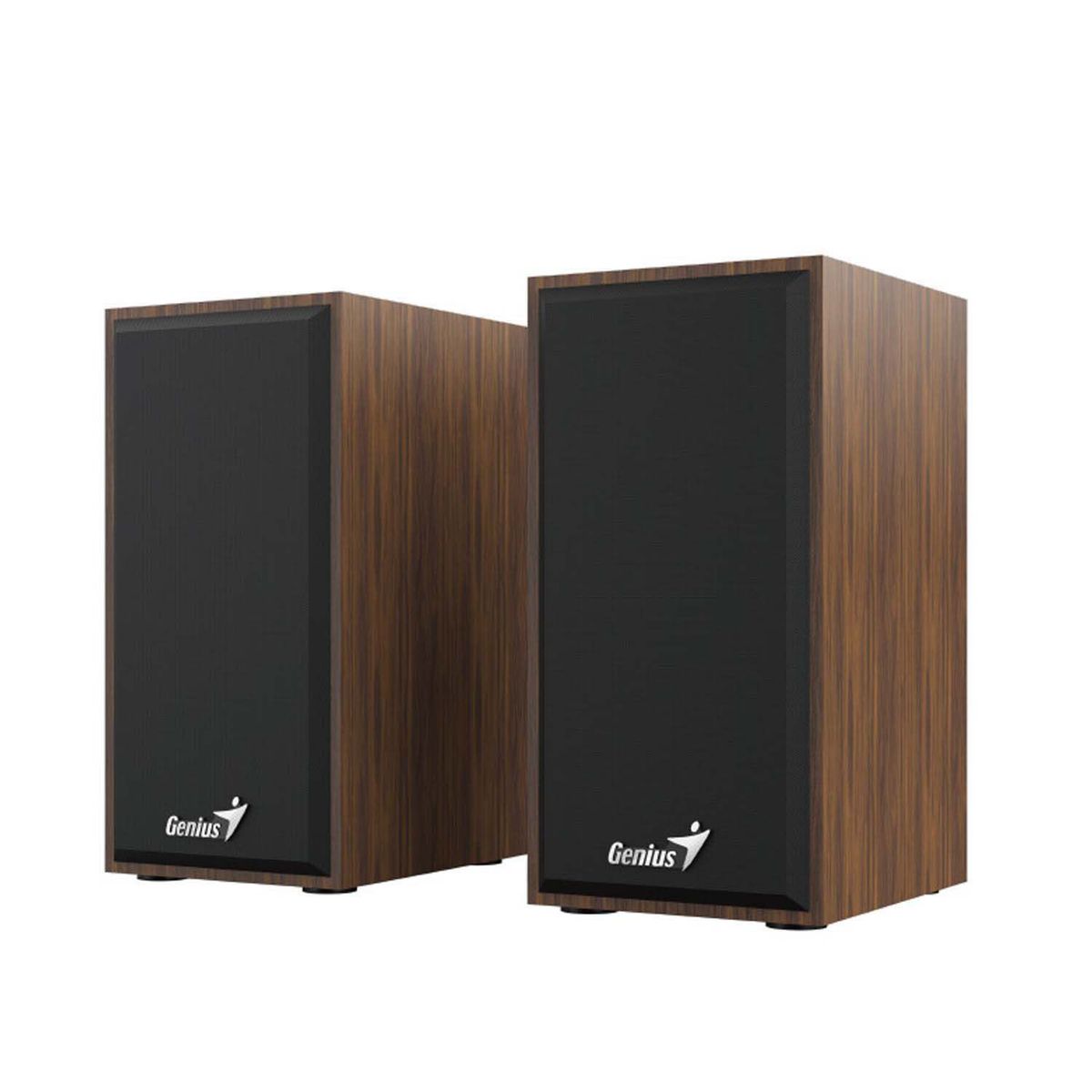 GENIUS - Parlantes GENIUS Stereo Speakers USB-WOODEN 35MM SP-HF180 Marrón