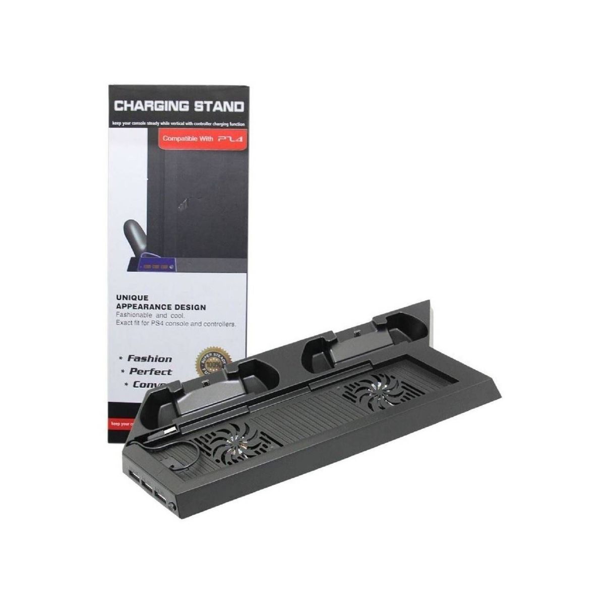 OEM - Base para PS4 Soporte Cooler Cargador de Mandos Doble Ventilador