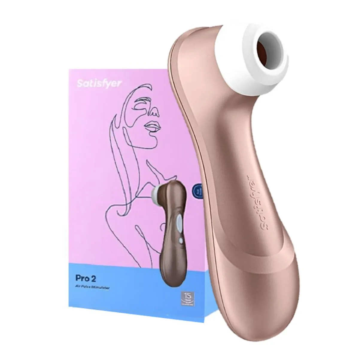 GENERICO - VIBRADOR SUCCIONADOR SATISFAER PRO 2 SENSACIONES EXPLOSIVAS