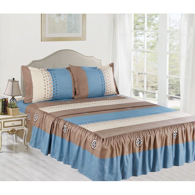 CASATEX - JUEGO DE SÁBANAS CON BLONDA CASATEX DE 2 PLAZAS