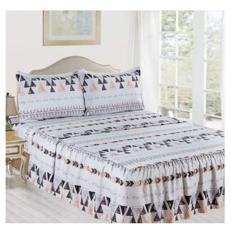 CASATEX - JUEGO DE SÁBANAS CON BLONDA CASATEX DE 2 PLAZAS