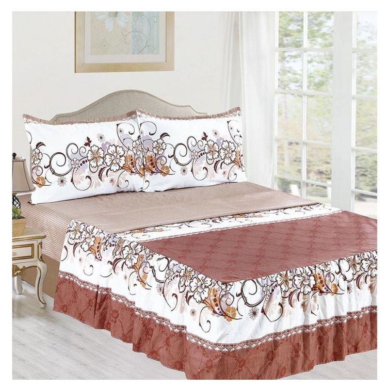 CASATEX - JUEGO DE SÁBANAS CON BLONDA CASATEX DE 2 PLAZAS