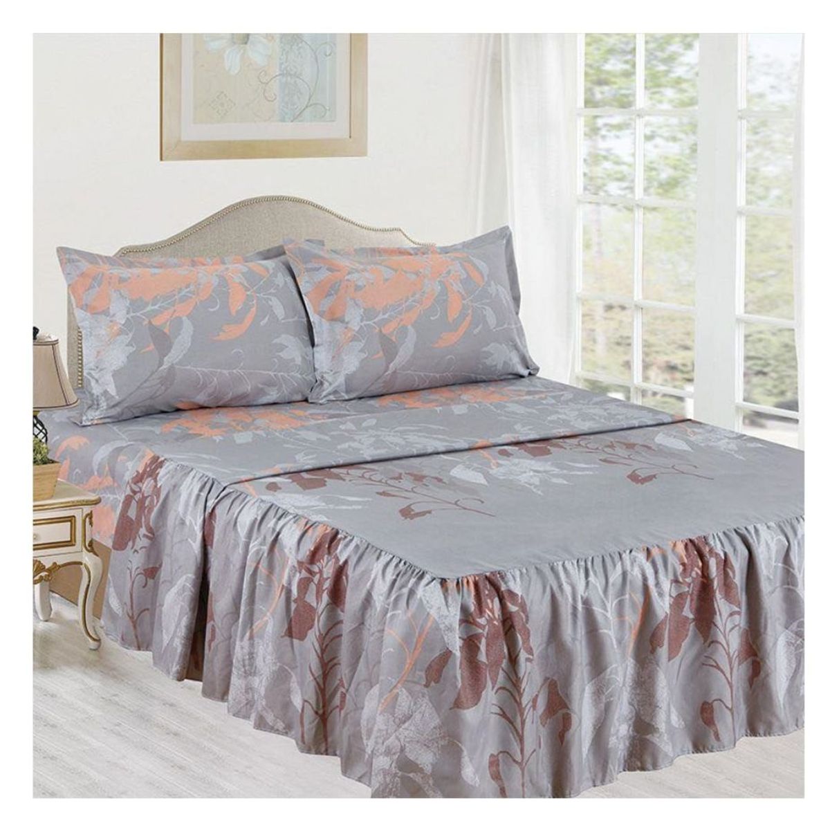 CASATEX - JUEGO DE SÁBANAS CON BLONDA CASATEX DE 2 PLAZAS