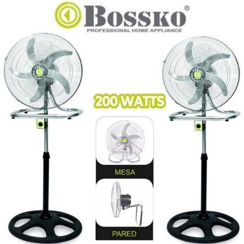 BOSSKO - PACK Ventilador Bossko BK-8218VI Motor de 200W de 5 aspas