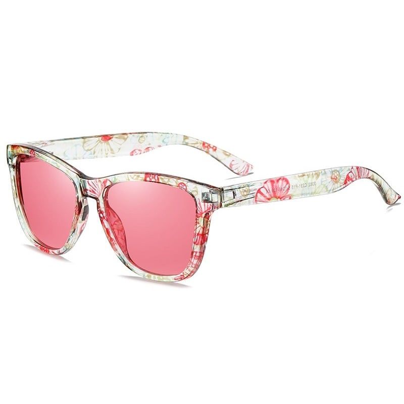 GENERICO - Lentes de sol Tropic UV400 marco flower con luna rosa