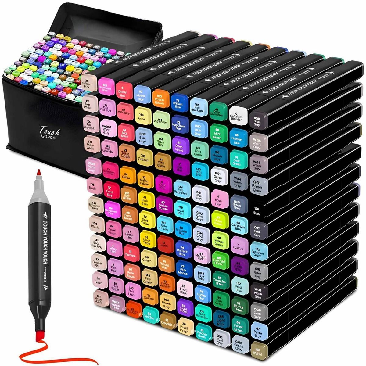 GENERICO - Plumones Touch 168 Piezas marcadores doble punta