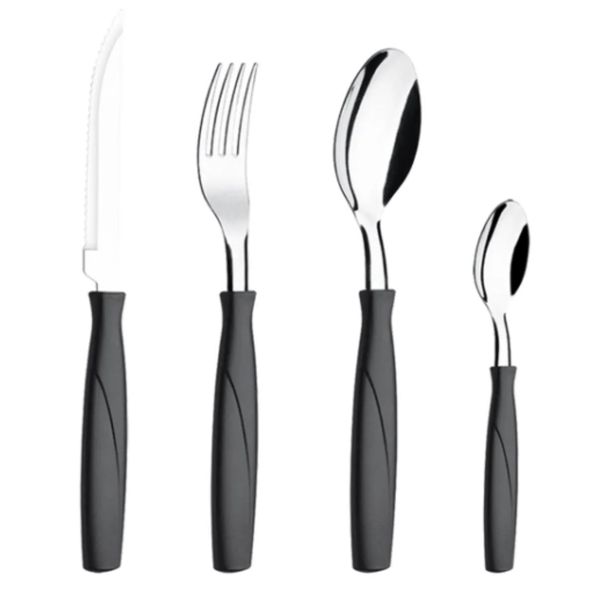 BRINOX - Juego de Cubiertos 24 Piezas Brinox Itaparica Negro